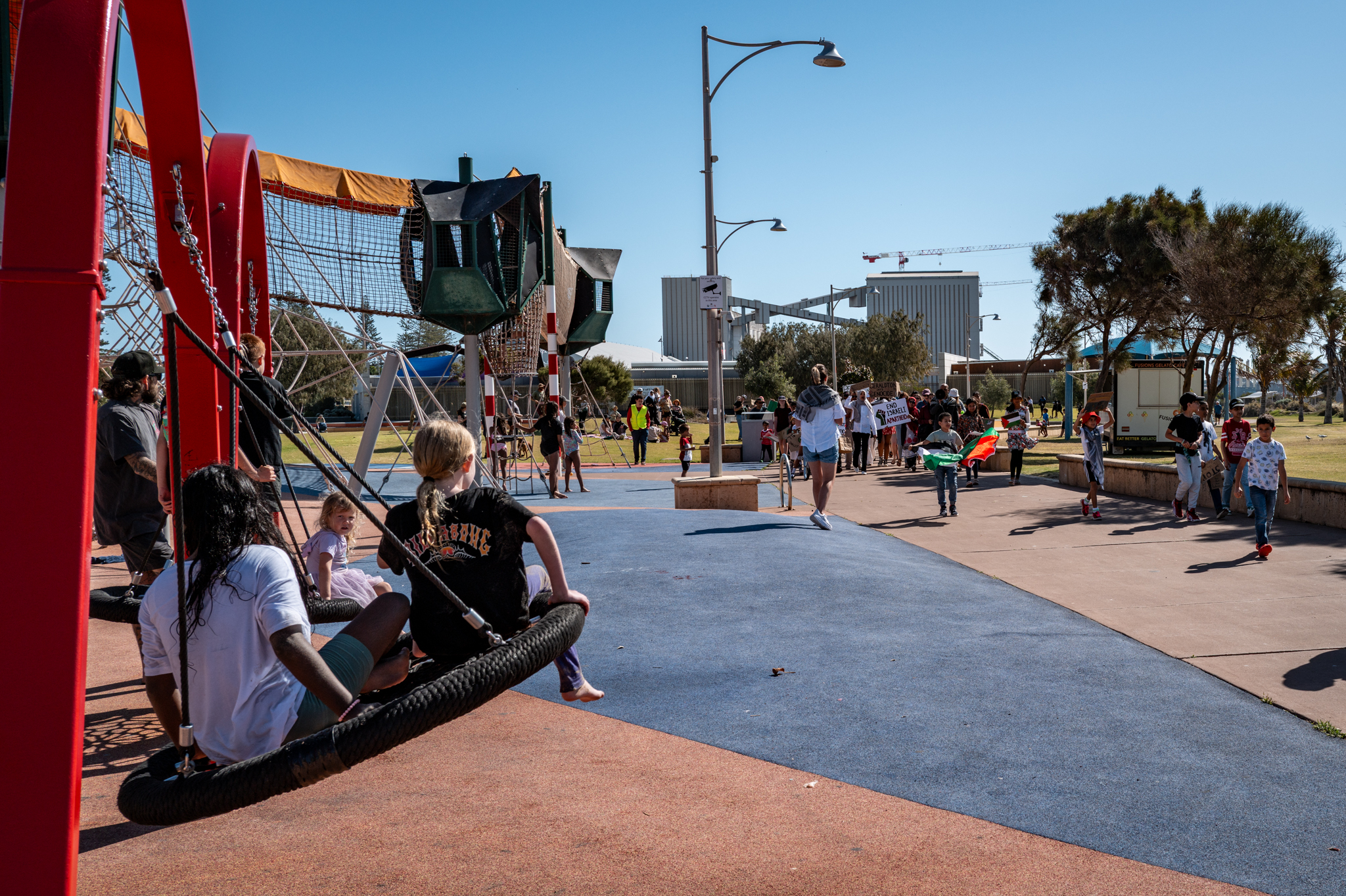 The foreshore area of Jambinu (Geraldton) where the solidarity march was held